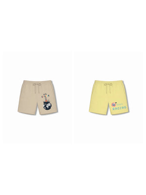 Bambify Kids Bottom 2 Piece Set London & F1 Racing Beige & Yellow 7-8 Years bamboo cotton kids clothing India