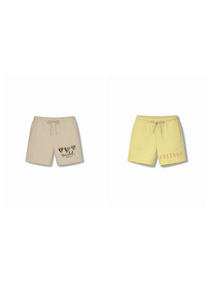 Bambify Kids Bottom 2 Piece Set The Lion & Born to Ride Beige & Yellow 7-8 Years bamboo cotton kids clothing India