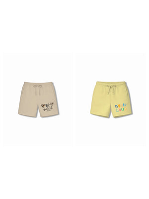 Bambify Kids Bottom 2 Piece Set The Lion & Noise Beige & Yellow 7-8 Years bamboo cotton kids clothing India