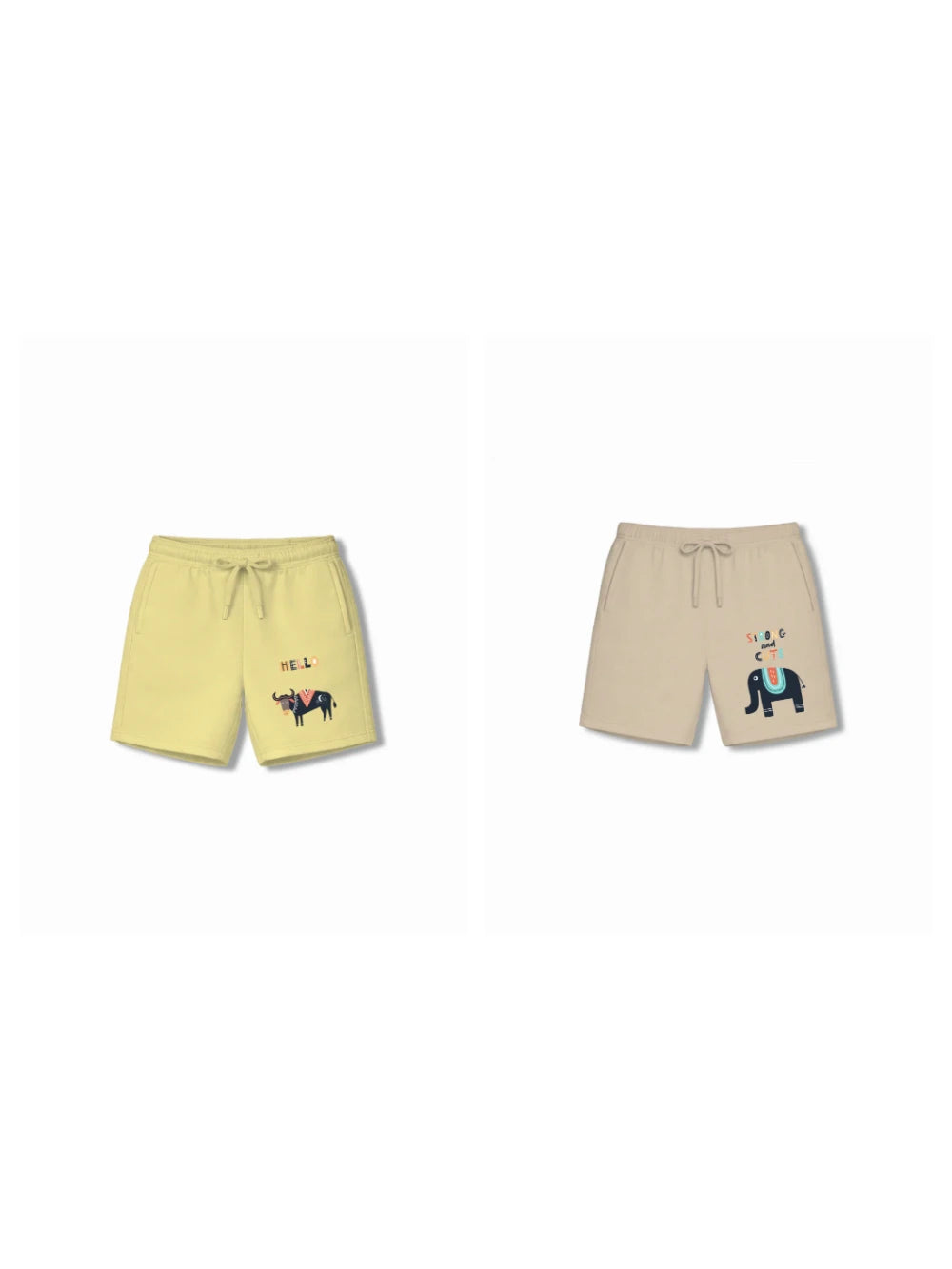 Eurasia Yellow & Dusty Blue Drop Shoulder T-shirt & Shorts Set Size 7-8 Years Bamboo Cotton ‚ Bambify India