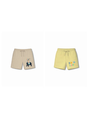 Bambify Kids Bottom 2 Piece Set Animal World & Noise Beige & Yellow 9-10 Years bamboo cotton kids clothing India