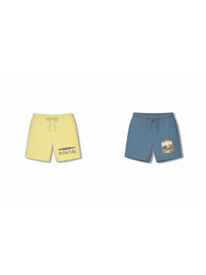 Bambify Kids Bottom 2 Piece Set Wild Adventure & Urban Style Yellow & Dusty Blue 3-4 Years bamboo cotton kids clothing India