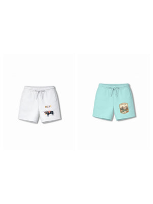 Eurasia Beige & White Drop Shoulder T-shirt & Shorts Set Size 9-10 Years Bamboo Cotton ‚ Bambify India