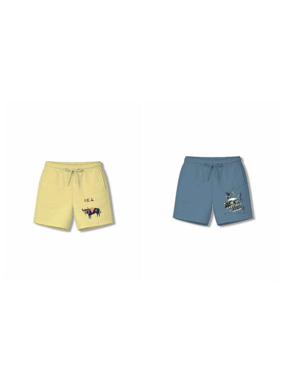 Bambify Kids Bottom 2 Piece Set Eurasia & Super Fast Yellow & Dusty Blue 3-4 Years bamboo cotton kids clothing India