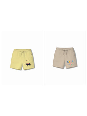 Eurasia Yellow & Dusty Blue Drop Shoulder T-shirt & Shorts Set Size 7-8 Years Bamboo Cotton ‚ Bambify India