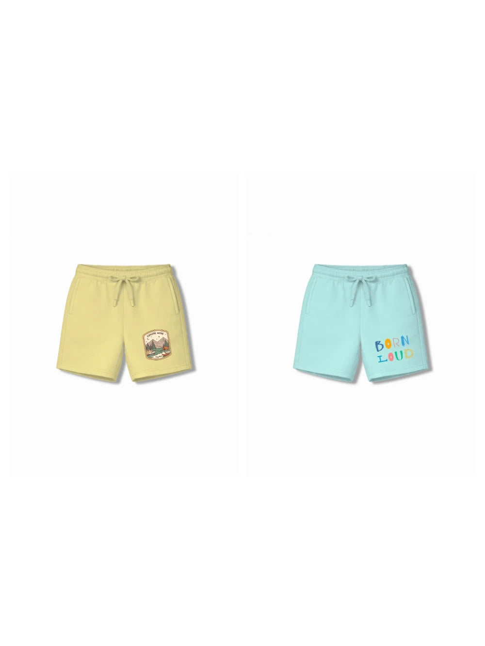 Bambify Kids Bottom 2 Piece Set Urban Style & Noise Yellow & Light Blue 3-4 Years bamboo cotton kids clothing India