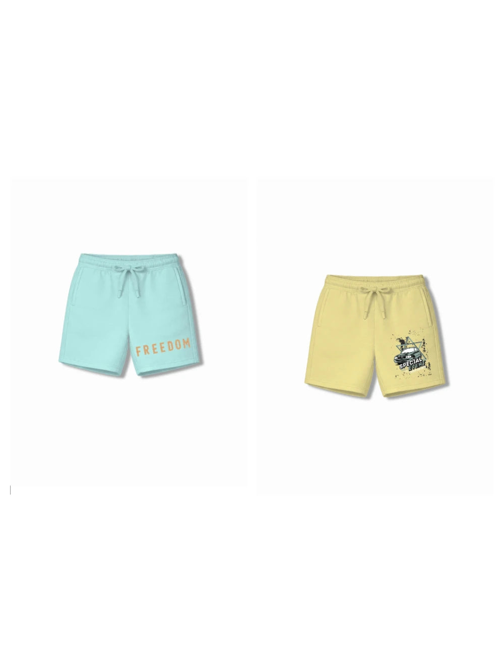 Bambify Kids Bottom 2 Piece Set Super Fast & Born to Ride Yellow & Light Blue 9-10 Years bamboo cotton kids clothing India