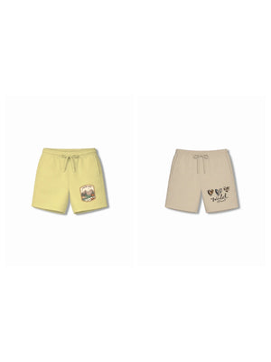 Bambify Kids Bottom 2 Piece Set Urban Style & The Lion Yellow & Beige 7-8 Years bamboo cotton kids clothing India