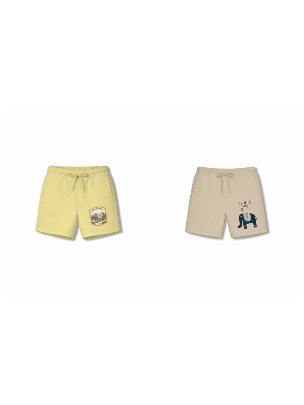 Bambify Kids Bottom 2 Piece Set Urban Style & Animal World Yellow & Beige 5-6 Years bamboo cotton kids clothing India