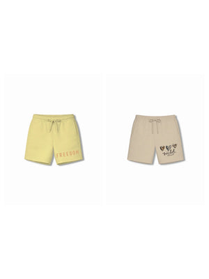 Bambify Kids Bottom 2 Piece Set Born to Ride & The Lion Yellow & Beige 7-8 Years bamboo cotton kids clothing India