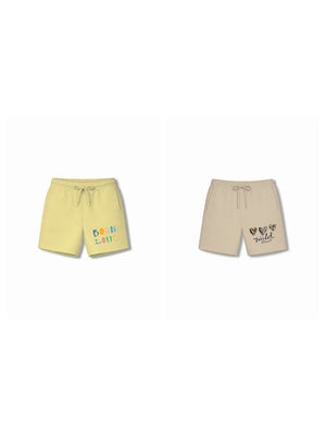 Noise Yellow & Dusty Blue Drop Shoulder Shorts Set Size 7-8 Years Bamboo Cotton ‚ Bambify India