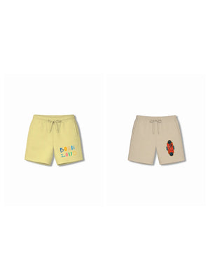 Noise Yellow & Dusty Blue Drop Shoulder Shorts Set Size 7-8 Years Bamboo Cotton ‚ Bambify India