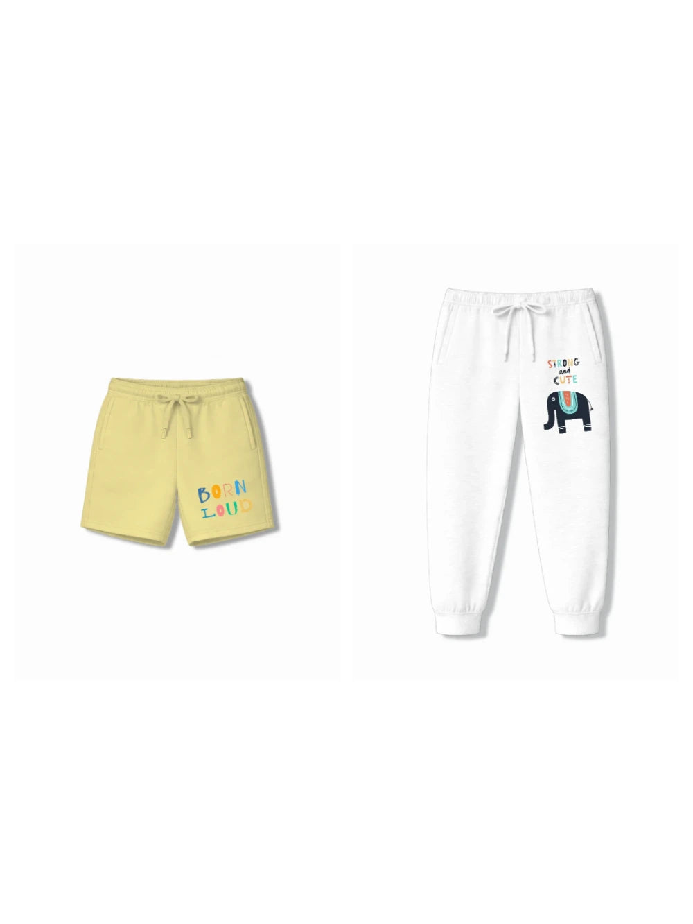 Bambify Kids Bottom 2 Piece Set Noise & Animal World Yellow & White 5-6 Years bamboo cotton kids clothing India