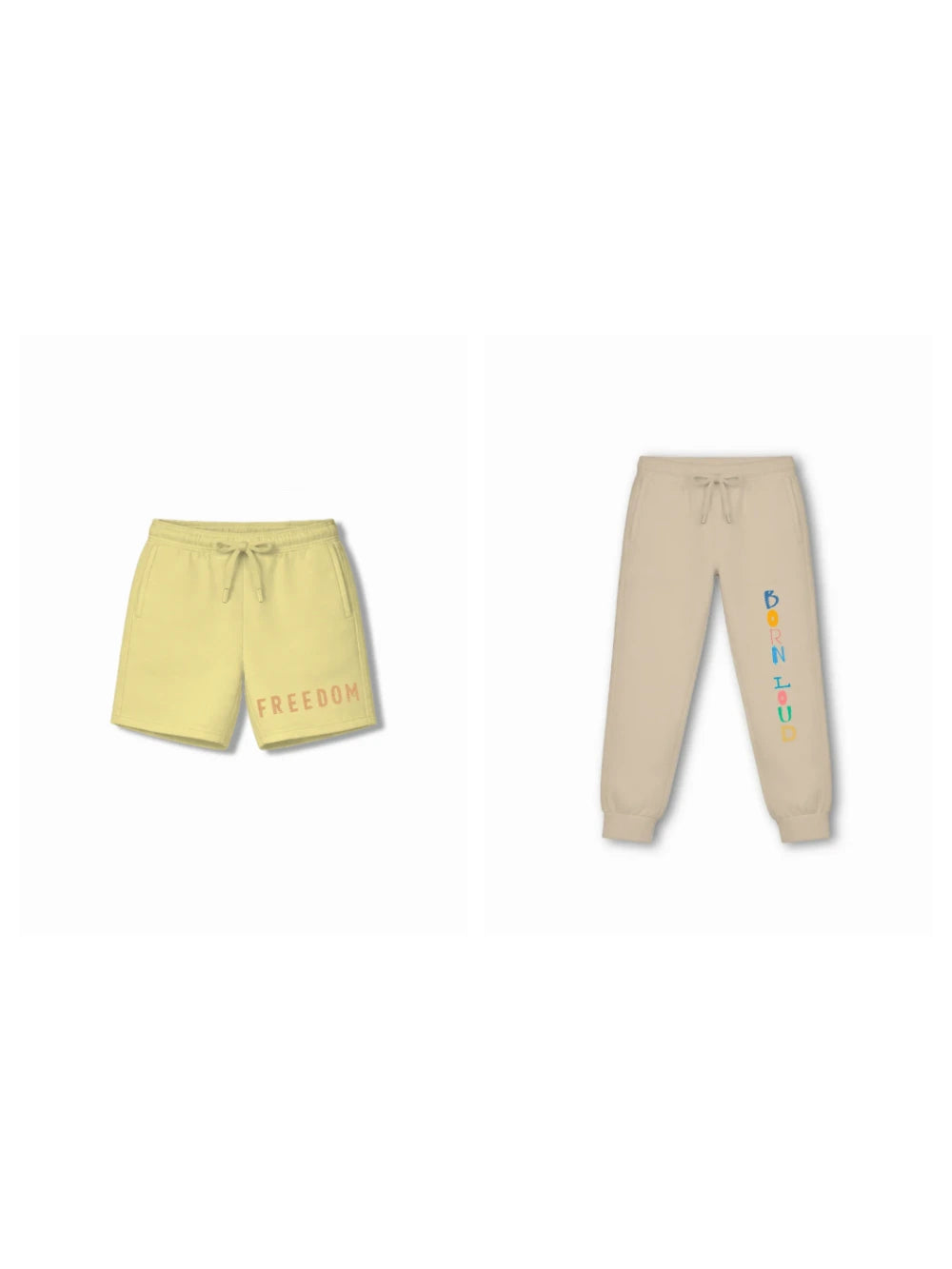 Bambify Kids Bottom 2 Piece Set Born to Ride & Noise Yellow & Beige 5-6 Years bamboo cotton kids clothing India