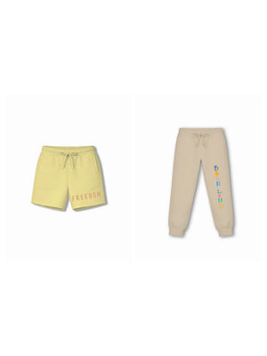 Bambify Kids Bottom 2 Piece Set Born to Ride & Noise Yellow & Beige 5-6 Years bamboo cotton kids clothing India