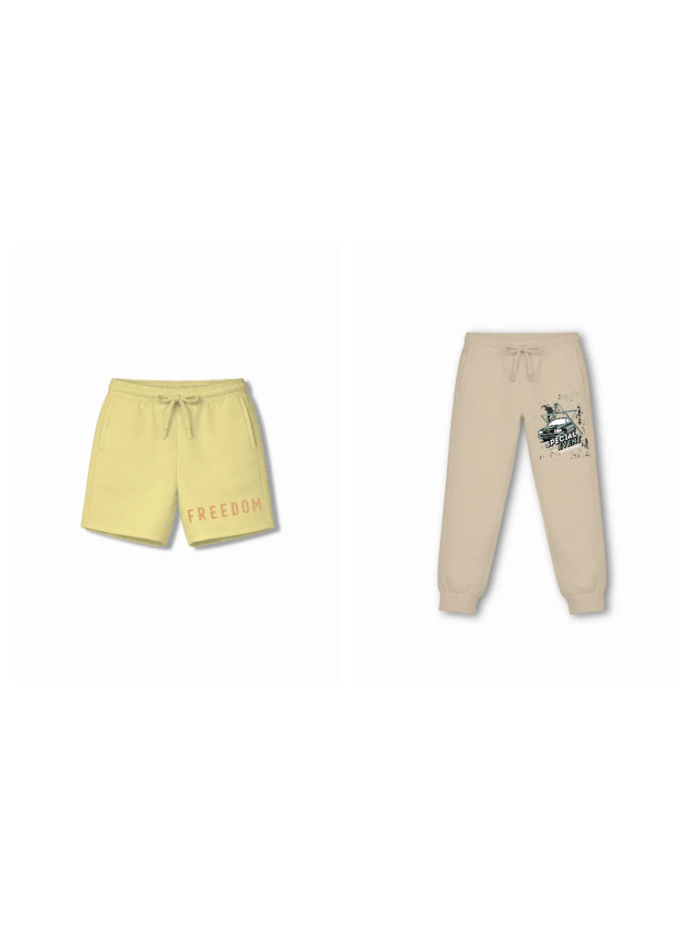 Bambify Kids Bottom 2 Piece Set Born to Ride & Super Fast Yellow & Beige 11-12 Years bamboo cotton kids clothing India