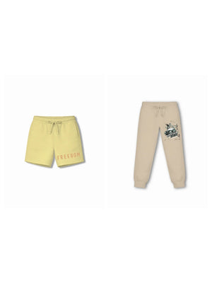 Bambify Kids Bottom 2 Piece Set Born to Ride & Super Fast Yellow & Beige 11-12 Years bamboo cotton kids clothing India
