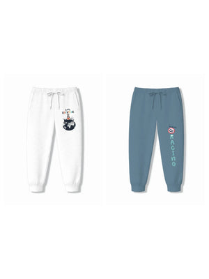 Bambify Kids Bottom 2 Piece Set London & F1 Racing White & Dusty Blue 3-4 Years bamboo cotton kids clothing India
