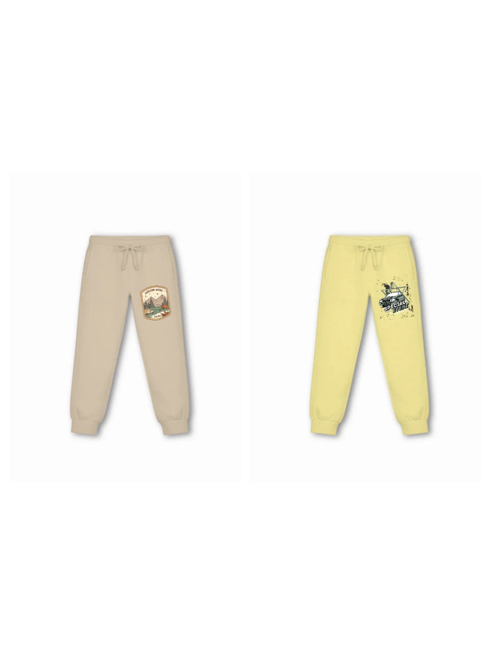 Bambify Kids Bottom 2 Piece Set Urban Style & Super Fast Beige & Yellow 5-6 Years bamboo cotton kids clothing India