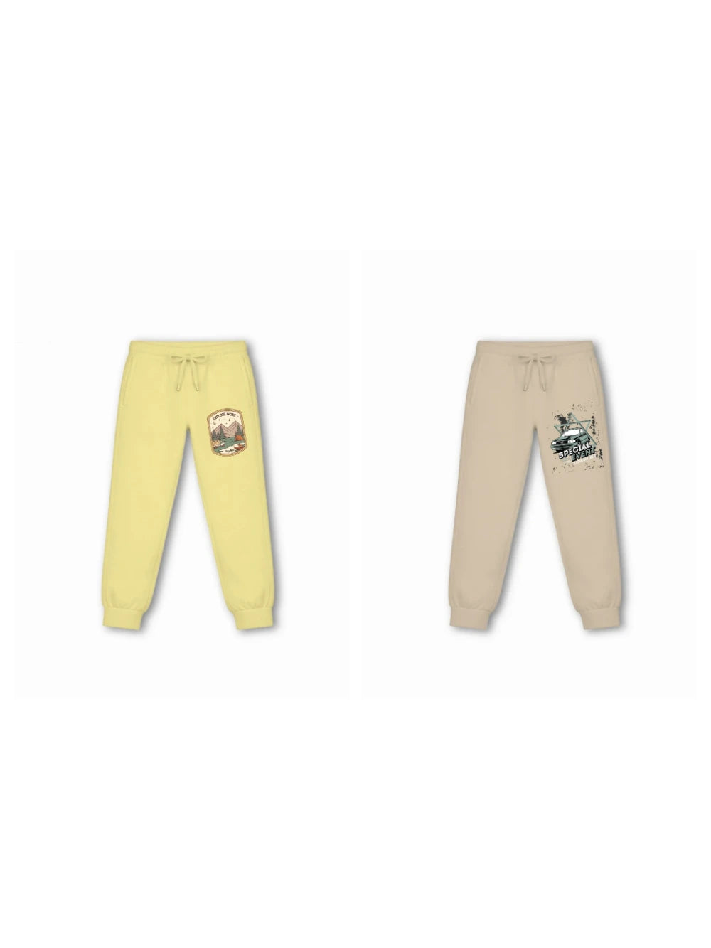 Bambify Kids Bottom 2 Piece Set Urban Style & Super Fast Yellow & Beige 5-6 Years bamboo cotton kids clothing India