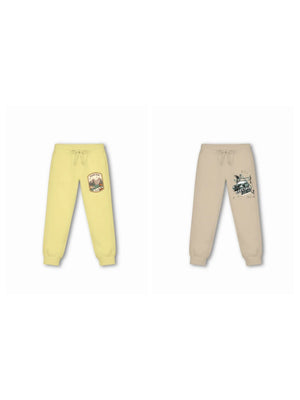 Bambify Kids Bottom 2 Piece Set Urban Style & Super Fast Yellow & Beige 5-6 Years bamboo cotton kids clothing India