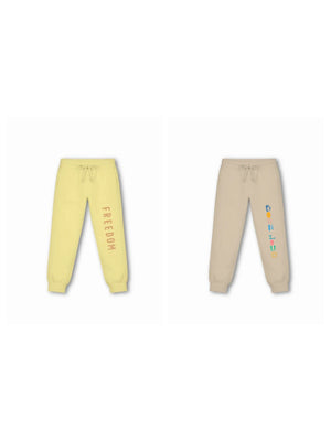 Bambify Kids Bottom 2 Piece Set Born to Ride & Noise Yellow & Beige 3-4 Years bamboo cotton kids clothing India