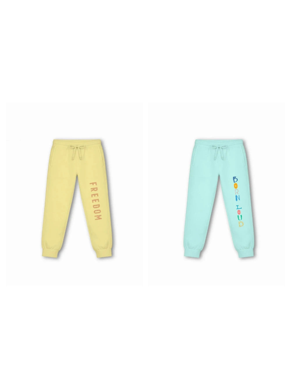 Bambify Kids Bottom 2 Piece Set Born to Ride & Noise Yellow & Dusty Blue 5-6 Years bamboo cotton kids clothing India