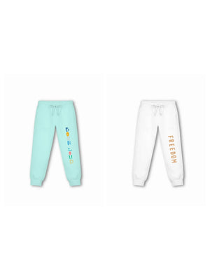 Bambify Kids Bottom 2 Piece Set Born to Ride & Noise White & Light Blue 7-8 Years bamboo cotton kids clothing India