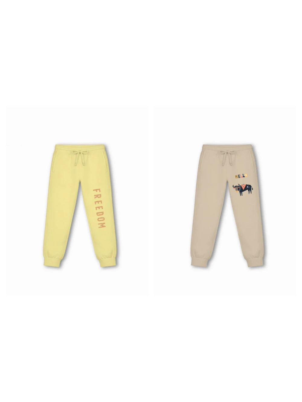 Bambify Kids Bottom 2 Piece Set Born to Ride & Eurasia Yellow & Beige 7-8 Years bamboo cotton kids clothing India