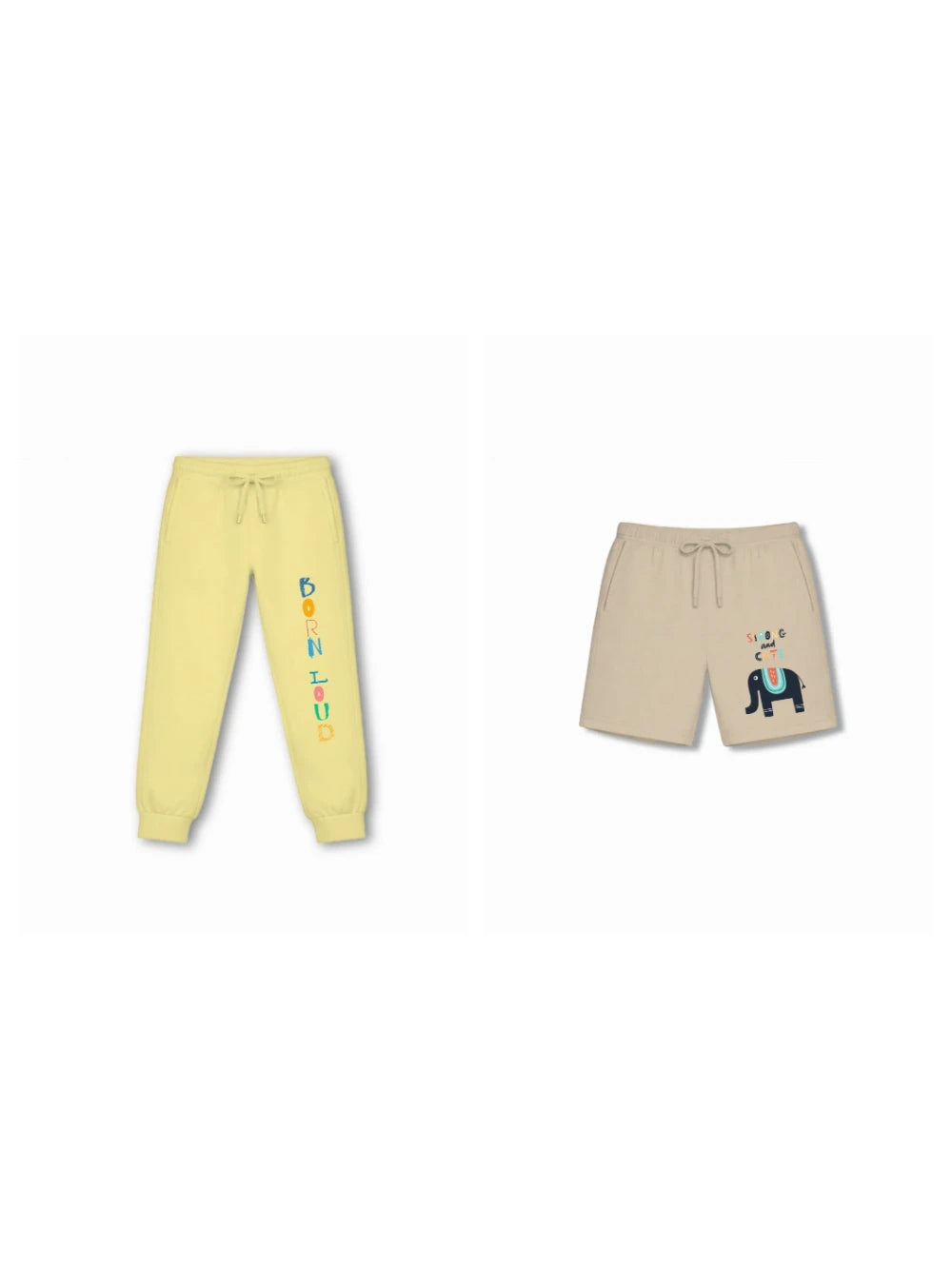 Bambify Kids Bottom 2 Piece Set Noise & Animal World Yellow & Beige 5-6 Years bamboo cotton kids clothing India