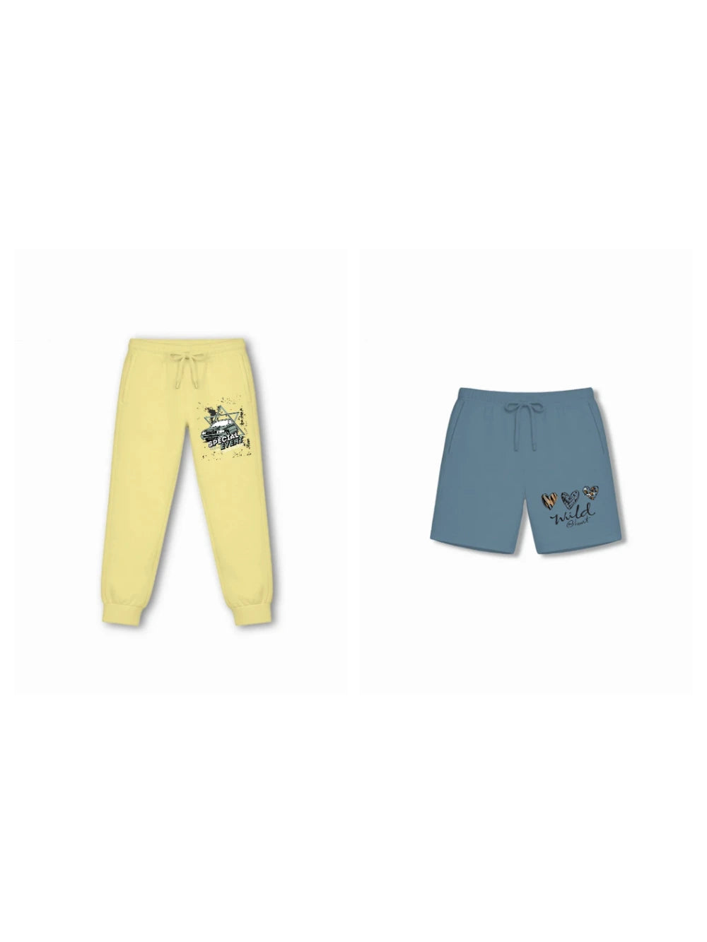 Bambify Kids Bottom 2 Piece Set Super Fast & The Lion Yellow & Dusty Blue 7-8 Years bamboo cotton kids clothing India