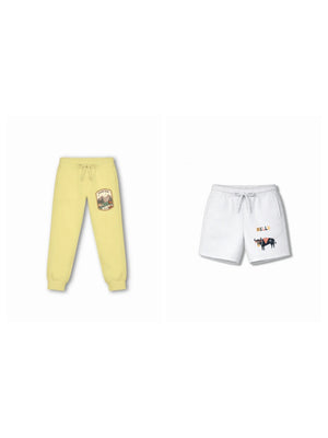 Bambify Kids Bottom 2 Piece Set Urban Style & Eurasia Yellow & White 7-8 Years bamboo cotton kids clothing India