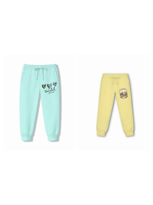 Bambify Kids Bottom 2 Piece Set Urban Style & The Lion Yellow & Light Blue 11-12 Years bamboo cotton kids clothing India