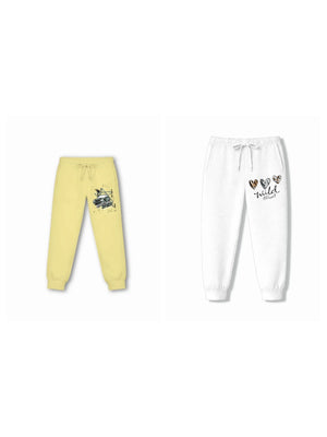 Bambify Kids Bottom 2 Piece Set Super Fast & The Lion Yellow & White 11-12 Years bamboo cotton kids clothing India