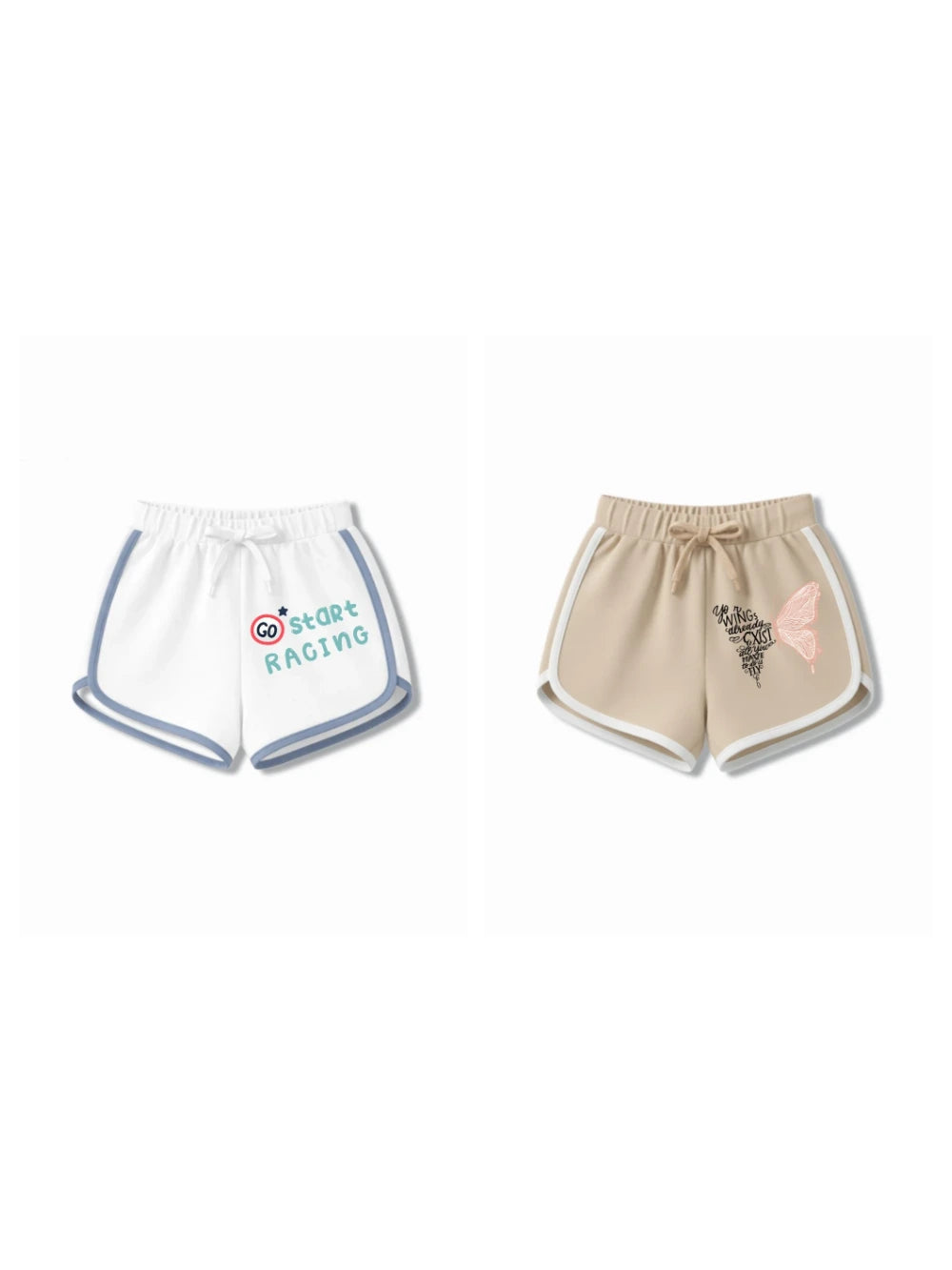 Bambify Kids Bottom 2 Piece Set F1 Racing & Angel White & Beige 9-10 Years bamboo cotton kids clothing India