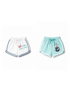 Bambify Kids Bottom 2 Piece Set F1 Racing & France White & Light Blue 5-6 Years bamboo cotton kids clothing India