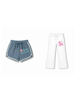 Bambify Kids Bottom 2 Piece Set F1 Racing & Tokyo Dusty Blue & White 3-4 Years bamboo cotton kids clothing India