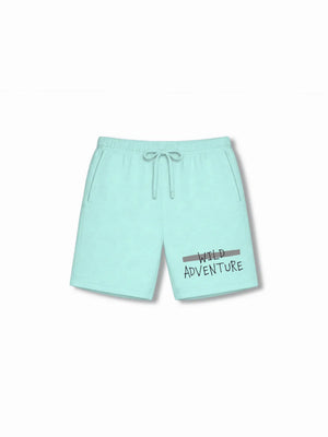 Wild Adventure Beige & Light Blue Kids Tshirt & Shorts Set Size 7-8 Bamboo Cotton ‚ Bambify India