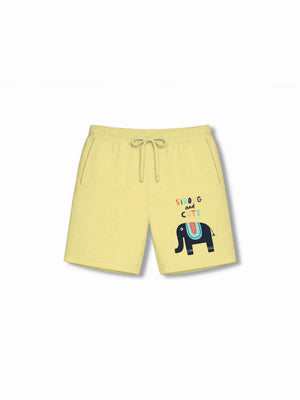 Bambify Kids Bottom 2 Piece Set Animal World & London Yellow & White 11-12 Years bamboo cotton kids clothing India