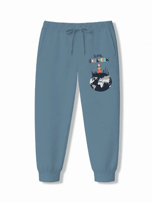 London Light Blue & Dusty Blue Kids Joggers Set Size 7-8 Years ‚ Bambify India
