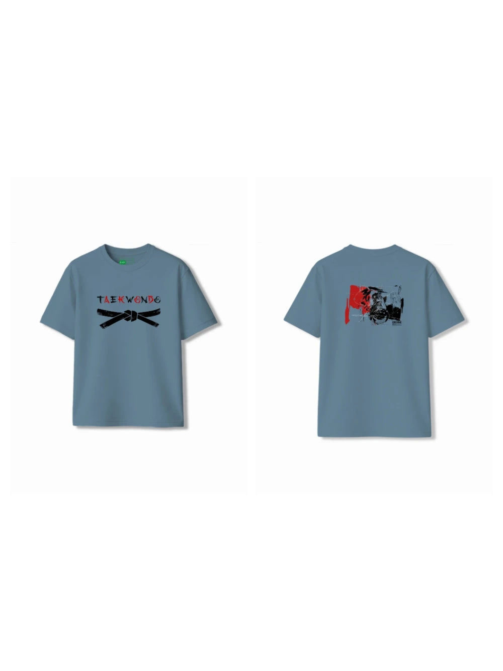 Bambify Kids T-Shirt Set London & Taekwondo White & Dusty Blue 9-10 Years bamboo cotton kids clothing India