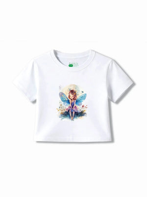 Bambify Kids T-Shirt Set Angel & Spanish White & Light Blue 5-6 Years bamboo cotton kids clothing India