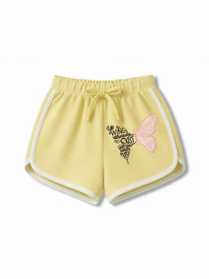 Bambify Premium Girls Crop Top & Shorts Set Gift ‚ Angel All Yellow Bamboo Cotton Bambify India Yellow 7-8 Years bamboo cotton kids clothing India