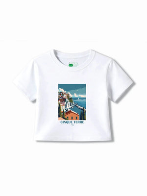 Bambify Kids T-Shirt Set Italy & Super Girl White & Yellow 9-10 Years bamboo cotton kids clothing India