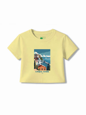 Bambify Kids T-Shirt Set Tokyo & Italy White & Yellow 9-10 Years bamboo cotton kids clothing India