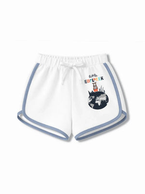 France White & Beige Girls Crop Top Set Size 7-8 Years Bamboo Cotton ‚ Bambify India