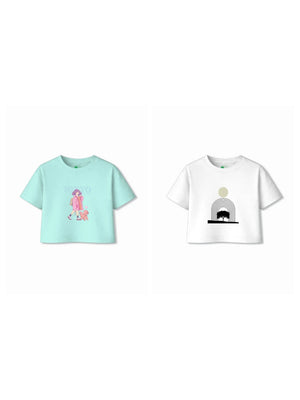 Bambify Kids T-Shirt Set Art & Tokyo White & Light Blue 3-4 Years bamboo cotton kids clothing India