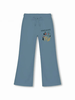Art Light Blue & Dusty Blue Girls Crop Set Size 9-10 Years Bamboo Cotton ‚ Bambify India