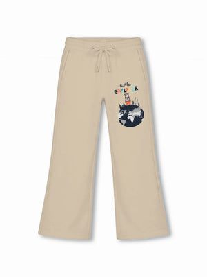 Spanish White & Beige Girls Crop Set Size 7-8 Years Bamboo Cotton ‚ Bambify India
