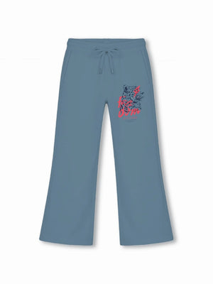 Bambify Kids Bottom 2 Piece Set F1 Racing & Cheetah Beige & Dusty Blue 7-8 Years bamboo cotton kids clothing India